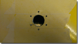 Hole drilled in top of fuel tank - Click for larger image