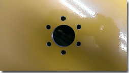 Mounting holes drilled ready for rivnuts - Click for larger image