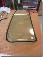 Windscreen with Gator Grip seal fitted - Click for larger image
