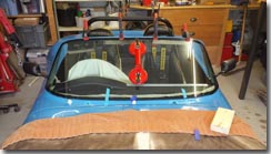 Windscreen finally fitted and clamped into place - Click for larger image