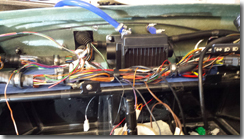 Finalising routing with heater fitted and fuse box and relays in place - Click for larger image
