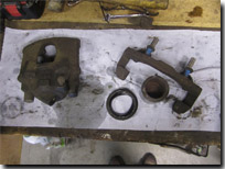 Front Caliper stripped - Click for larger image