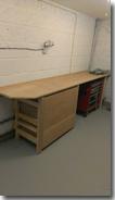 New workbench fitted into garage - Click for larger image