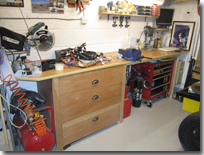 Workbench Finished and shelving up - Click for larger image