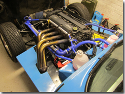 Engine and gearbox refitted and reconnected - Click for larger image