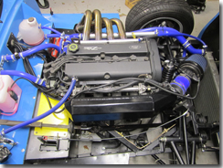 Engine and gearbox refitted and reconnected - Click for larger image