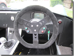 Smaller steering wheel with buttons fitted - Click for larger image