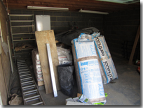 Garage now full with material for the extension - Click for larger image