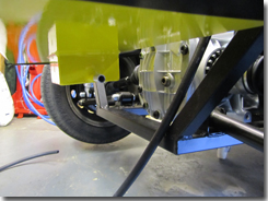 Fuel tank powder coated in bright yellow - Click for larger image