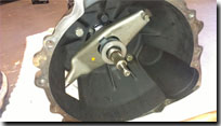 LUX Release bearing fitted to clutch arm - Click for larger image