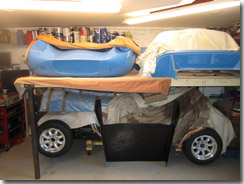 Mini garage built to store bodywork away - Click for larger image
