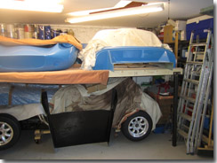 Mini garage built to store bodywork away - Click for larger image