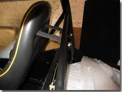 Roll hoop adjusted to suit the seat belt mounting holes - Click for larger image