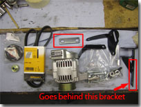 Alternator Kit from Kitspares,spacer bracket highlighted - Click for larger image