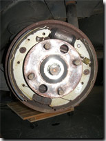 Rear brake drum - Click for larger image