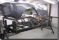 Another Fury chassis in production on the welding jig - Click for larger image